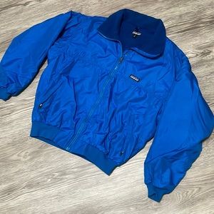 Men’s Blue Fleece Lined Patagonia Bomber Jacket Size L